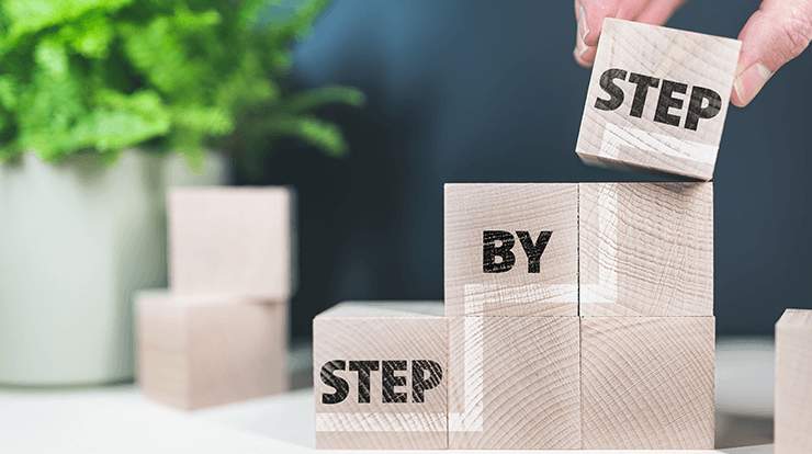 Step by step blocks