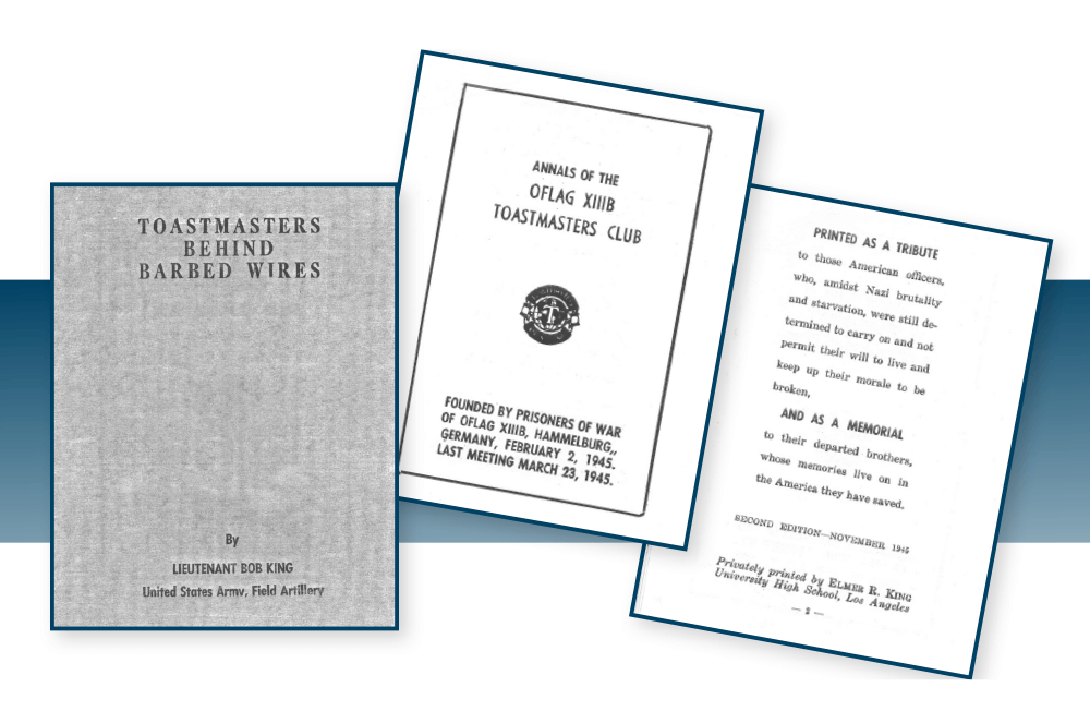 Gray and white documents from prisoners of war in 1945